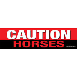 Horse Hollow Press "Caution Horses" Bumper Sticker