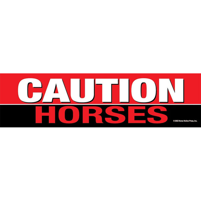 Horse Hollow Press "Caution Horses" Bumper Sticker image number null