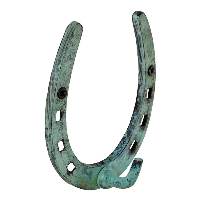 Horse Fare 4-1/2" Brass Horseshoe Hook image number null
