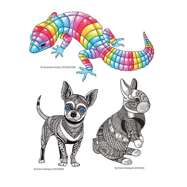 TangleEasy Lovable Pets: Design Templates for Zentangle, Coloring, and More - Closeout image number null