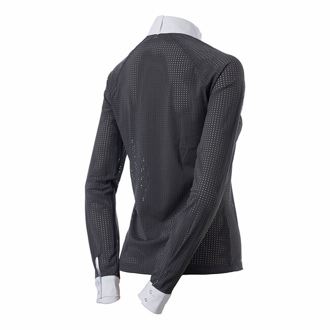 Equinavia Women's Sara Perforated Long Sleeve Show Shirt - Grey image number null