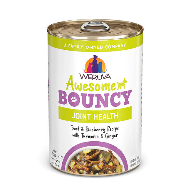 Weruva Awesome Bouncy Dog Food - Beef & Riceberry with Turmeric & Ginger - 14 oz image number null
