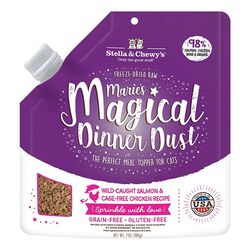 Stella & Chewy's Marie's Magical Dinner Dust - Freeze-Dried Raw Meal Topper for Cats - Wild-Caught Salmon & Cage-Free Chicken Recipe - 7 oz