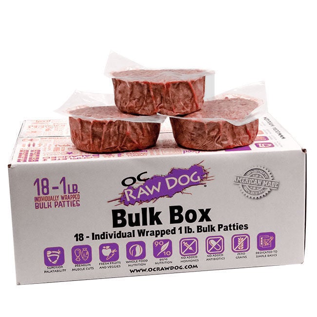 OC Raw Frozen Raw Dog Food Patties - Rabbit & Produce Recipe image number null