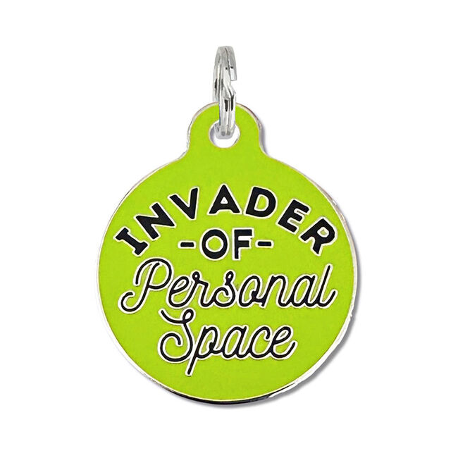 Bad Tags Dog ID Tag - Invader of Personal Space - Green image number null
