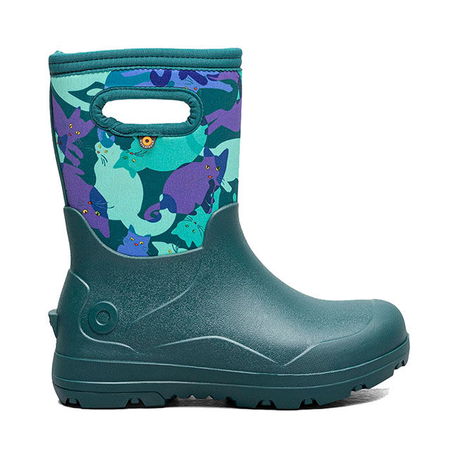 BOGS Kids' York Seamless Rain Boots - Catmo Teal image number null