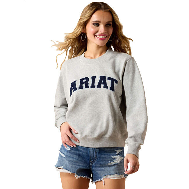 Ariat Women's Essential Crew Sweatshirt - Light Heather Gray image number null