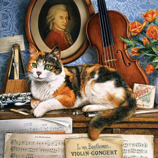 Cat-ology 1000 Piece Puzzle - "Gerschwin" image number null