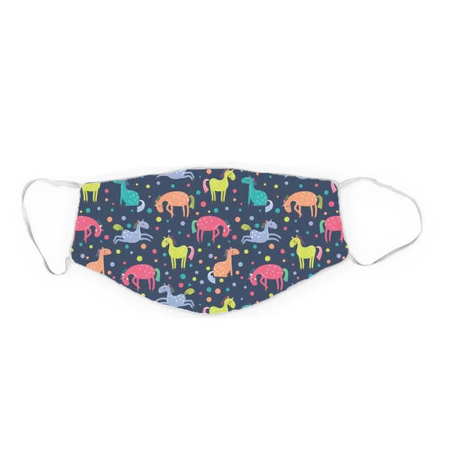 Dreamers and Schemers Face Masks - Horses and Unicorns Polka Dot Horse image number null