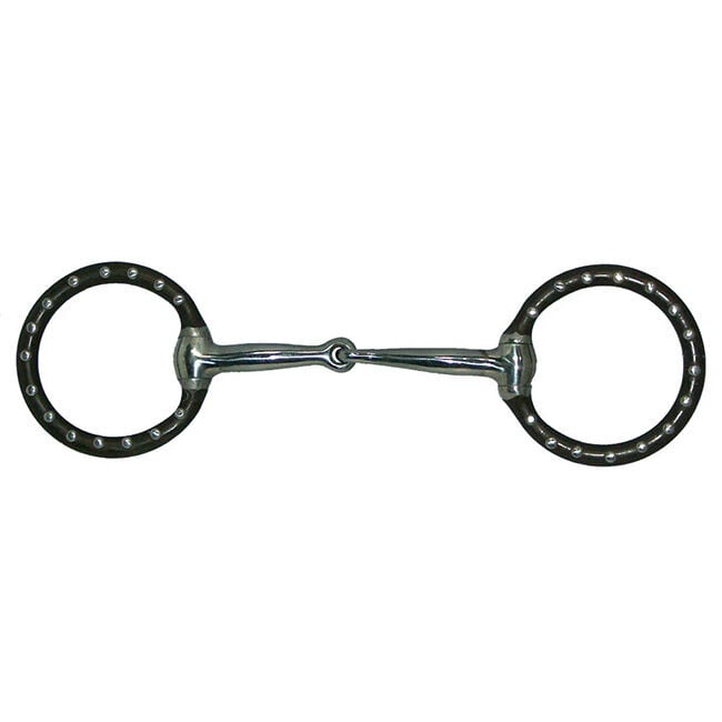 Intrepid International Mini Ring Stainless Steel Snaffle Bit with Dots image number null