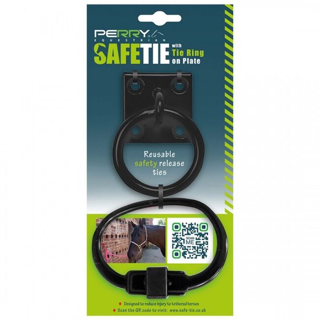 Perry Equestrian SafeTies with Tie Ring & Plate - Black image number null