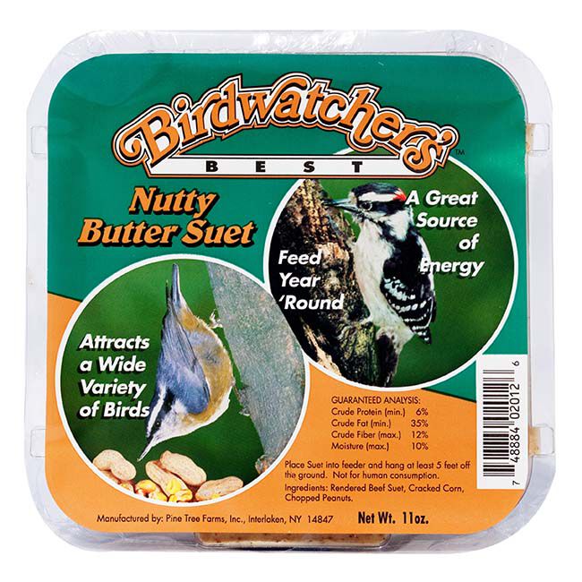 Pine Tree Farms Birdwatcher's Best Suet Cake - Nutty Butter - 11 oz image number null