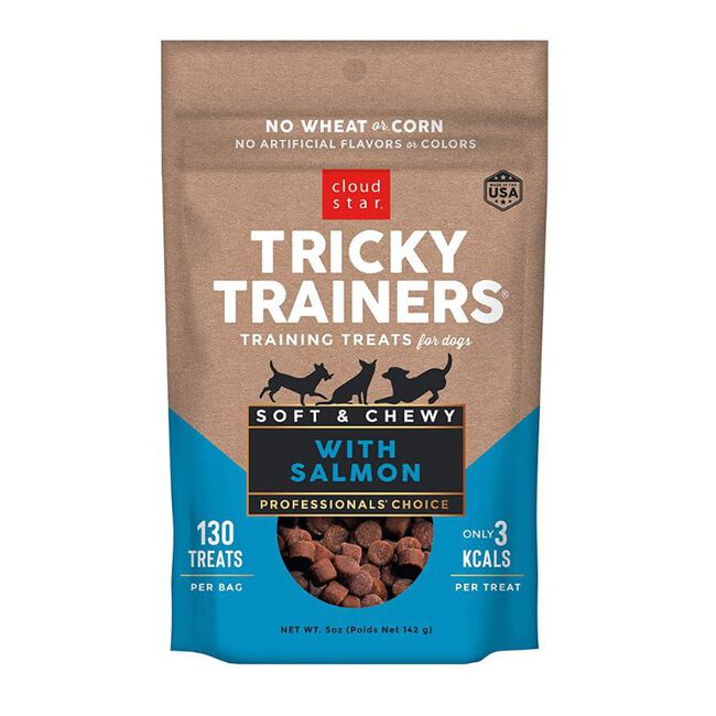 Cloud Star Tricky Trainers Soft & Chewy Dog Treats - Salmon image number null