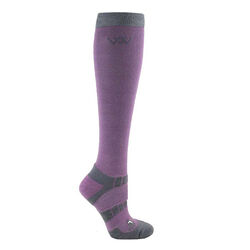 Woof Wear Long Bamboo Riding Socks - 2 Pairs - Lilac/Gray