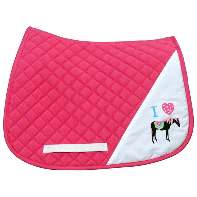TuffRider I Heart Pony Saddle Pad image number null