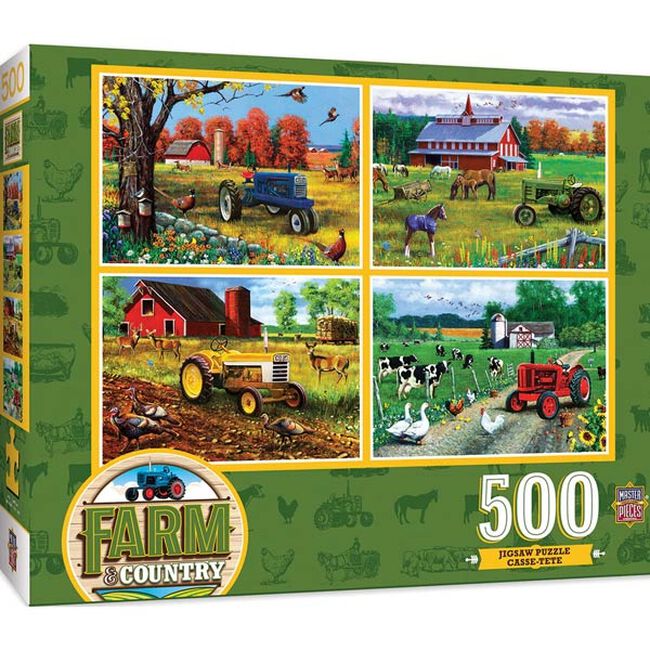 Farm & Country 500 Piece 4 Puzzle Set image number null