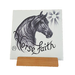 Horse Faith Trivet with Stand