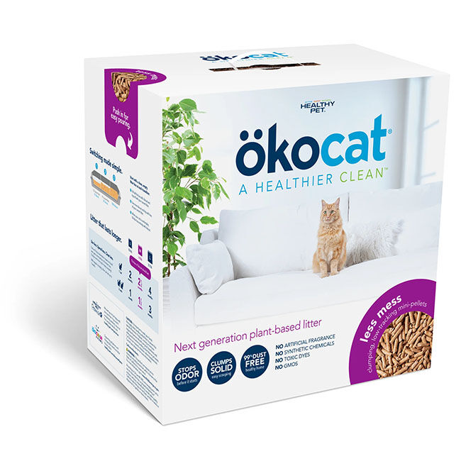 Okocat Natural Wood Clumping Litter for Long Hair Cats image number null