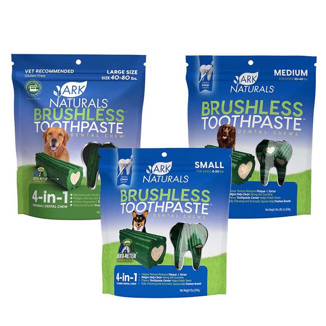 Ark Naturals Brushless Toothpaste Dental Chews for Dogs The