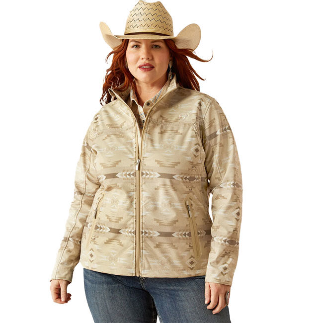 Ariat Women's New Team Softshell Print Jacket - Sandstone Southwest Print image number null