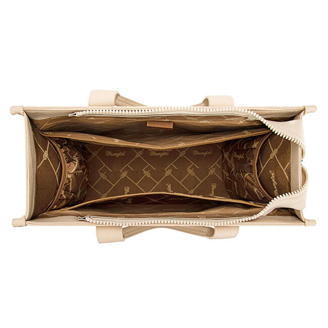 Wrangler Structured Crossbody Work Tote with Pouch - Tan image number null