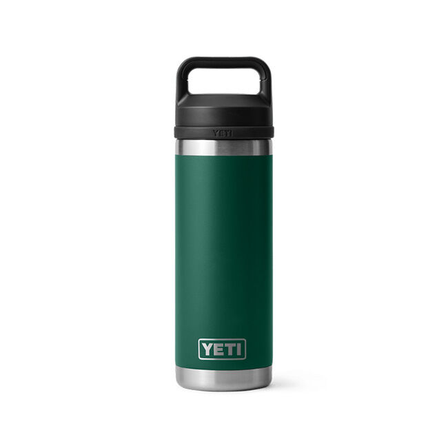 YETI Rambler 18 oz Bottle with Chug Cap - Black Forest Green image number null