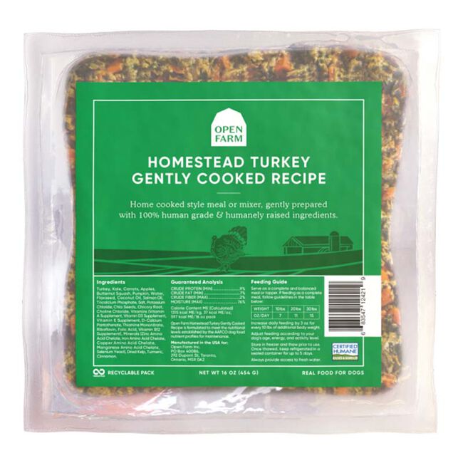 Open Farm Gently Cooked Dog Food - Homestead Turkey Recipe image number null