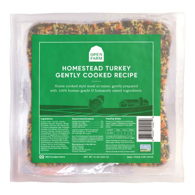 Open Farm Gently Cooked Dog Food - Homestead Turkey image number null