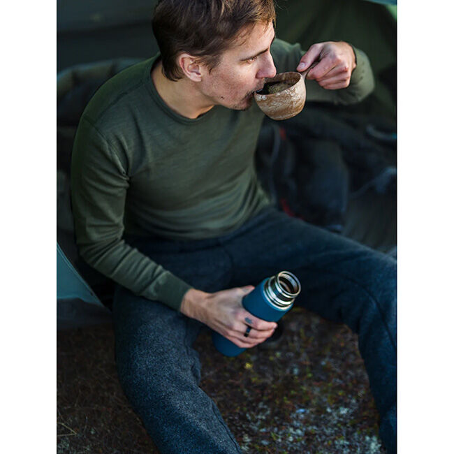 Ruskovilla Men's 100% Organic Merino Wool Fleece Pants - Anthracite image number null