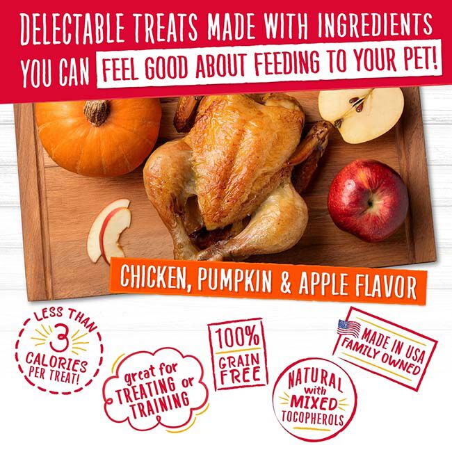 Charlee Bear Grain-Free Crunch Dog Treats - Chicken, Pumpkin & Apple Flavor - 8 oz image number null