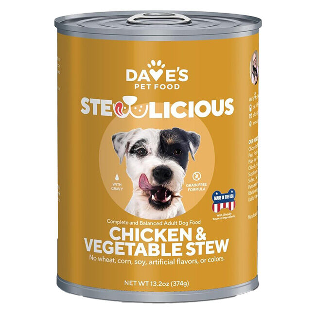 Dave's Grain Free Chicken & Vegetable Cuts In Gravy Canned Dog Food 13.2oz image number null
