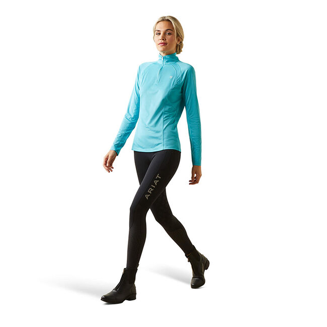 Ariat Women's Sunstopper 2.0 1/4 Zip Baselayer - Maui Blue - Closeout image number null