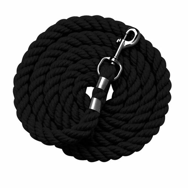 Perri's Solid Cotton Lead With Snap End - Black image number null