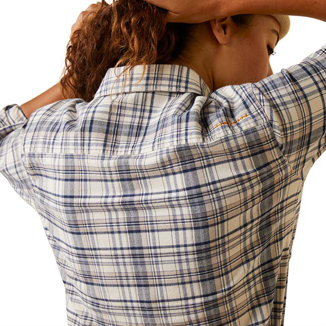 Ariat Women's Rebar Flannel DuraStretch Work Shirt - String Plaid image number null