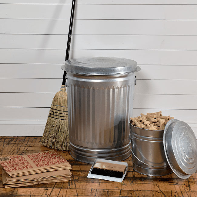 Behrens Galvanized Steel Garbage Can with Lid - 31-Gallon Capacity image number null