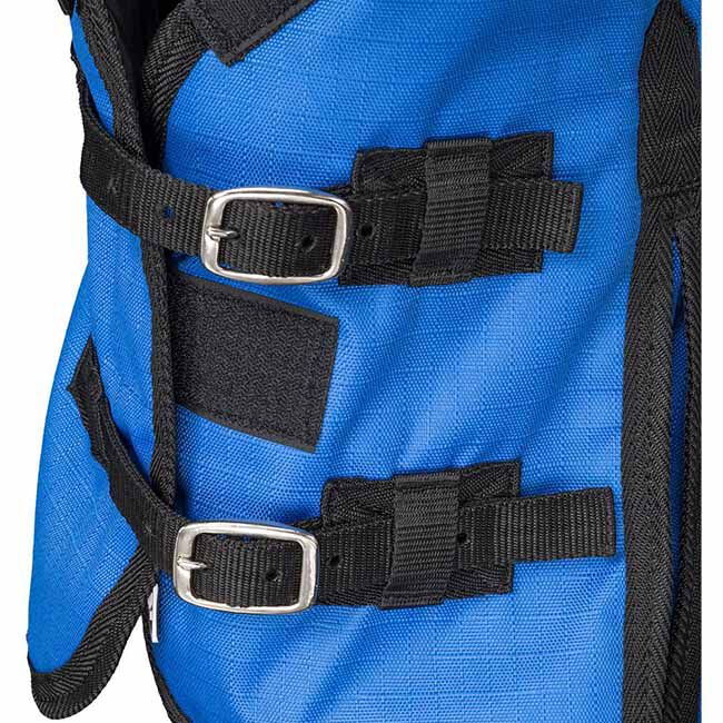 Tough1 1200D Mini Turnout Blanket with Belly Wrap & Snuggit - Royal Blue image number null