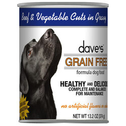 Dave's Grain-Free Beef & Vegetable Cuts in Gravy Dog Food - 13.2 oz