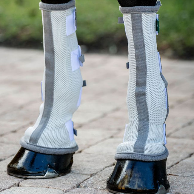 Horseware Fly Boots - Silver/Titanium Grey/Silver image number null