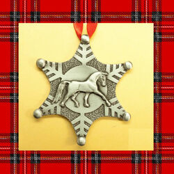 Loriece Dressage Snowflake Pewter Christmas Ornament