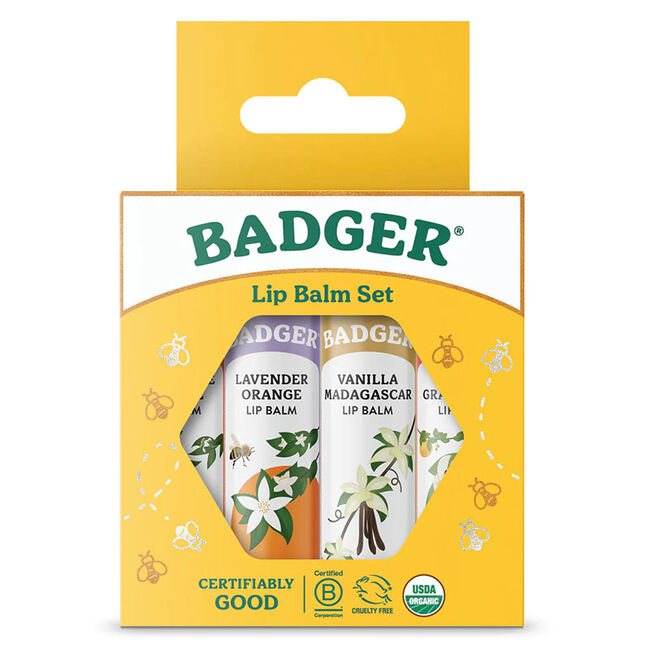 Badger Classic Lip Balm 4-Pack - Blue Box  image number null