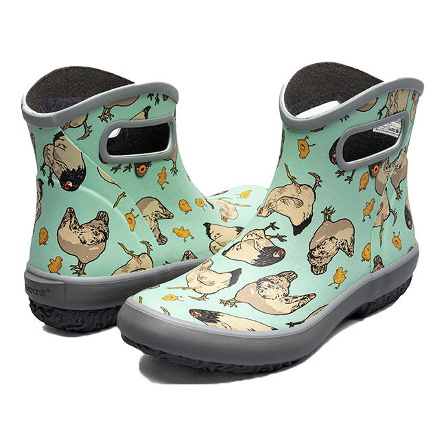 BOGS Women's Patch Ankle Chickens Garden Boots - Aqua image number null