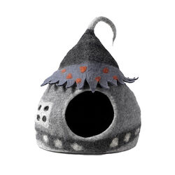 Dharma Dog Karma Cat Wool Cave - Grey Fairy House