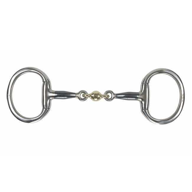 Shires Blue Sweet Iron Flat Eggbutt Bit with Lozenge image number null