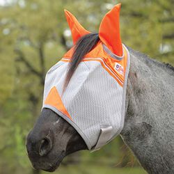 Cashel Crusader Fly Mask with Ears - Orange