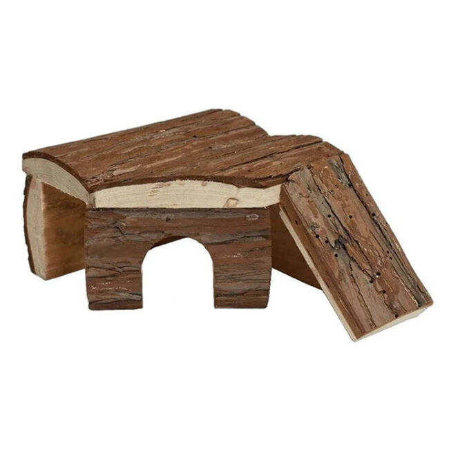 Nibbles Small Log Cabin Hut with Ramp image number null