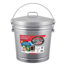 Behrens 10-Gallon Galvanized Steel Garbage Can with Lid