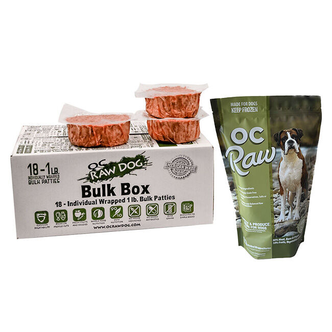 OC Raw Frozen Raw Dog Food Patties - Turkey & Produce Recipe image number null