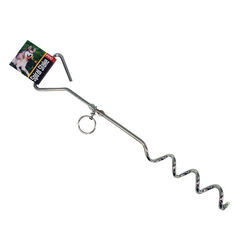 Boss Pet Steel Dog Tie-Out Stake - Silver