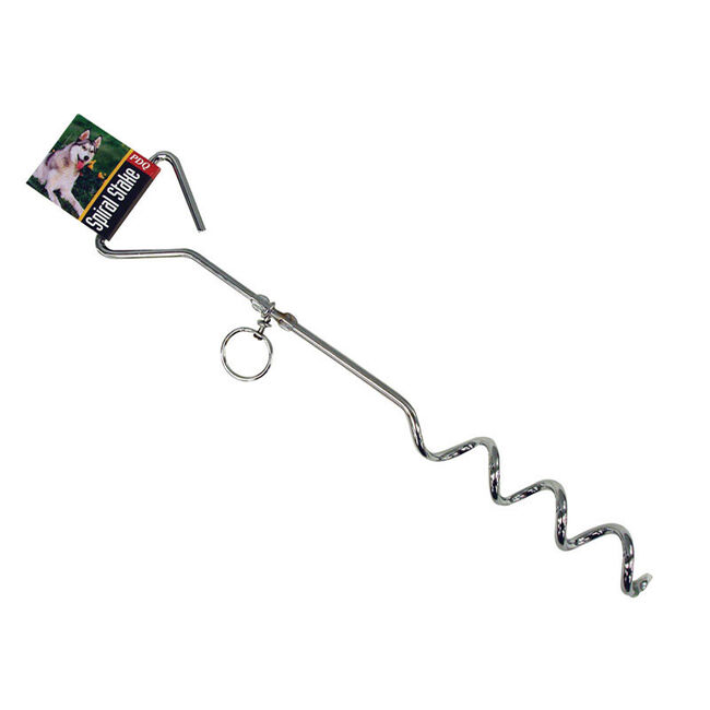 Boss Pet Steel Dog Tie-Out Stake - Silver image number null