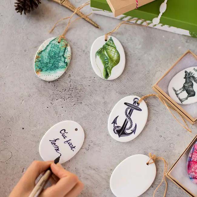 The Traveled Lane Ornament - Golden Retriever image number null